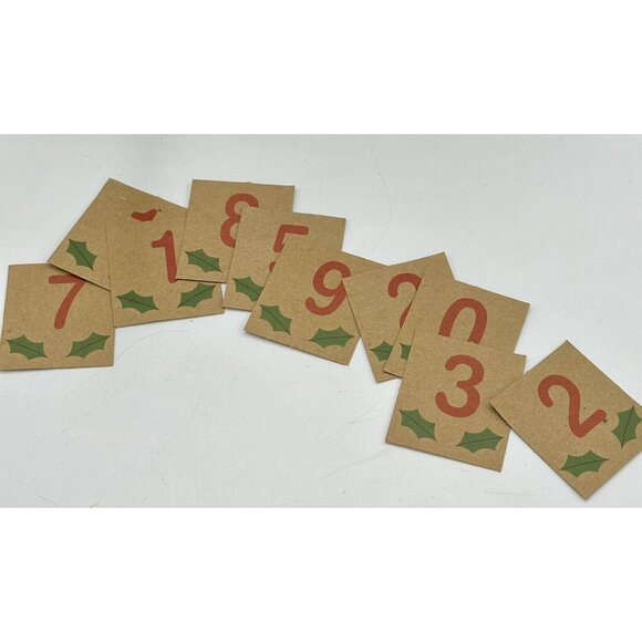 Vtg Black Bear & Cub Plush Christmas Advent Countdown Calendar Kitschy Core 14" - Picture 8 of 10